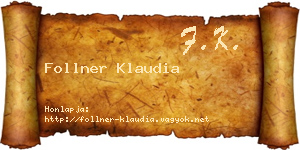Follner Klaudia névjegykártya